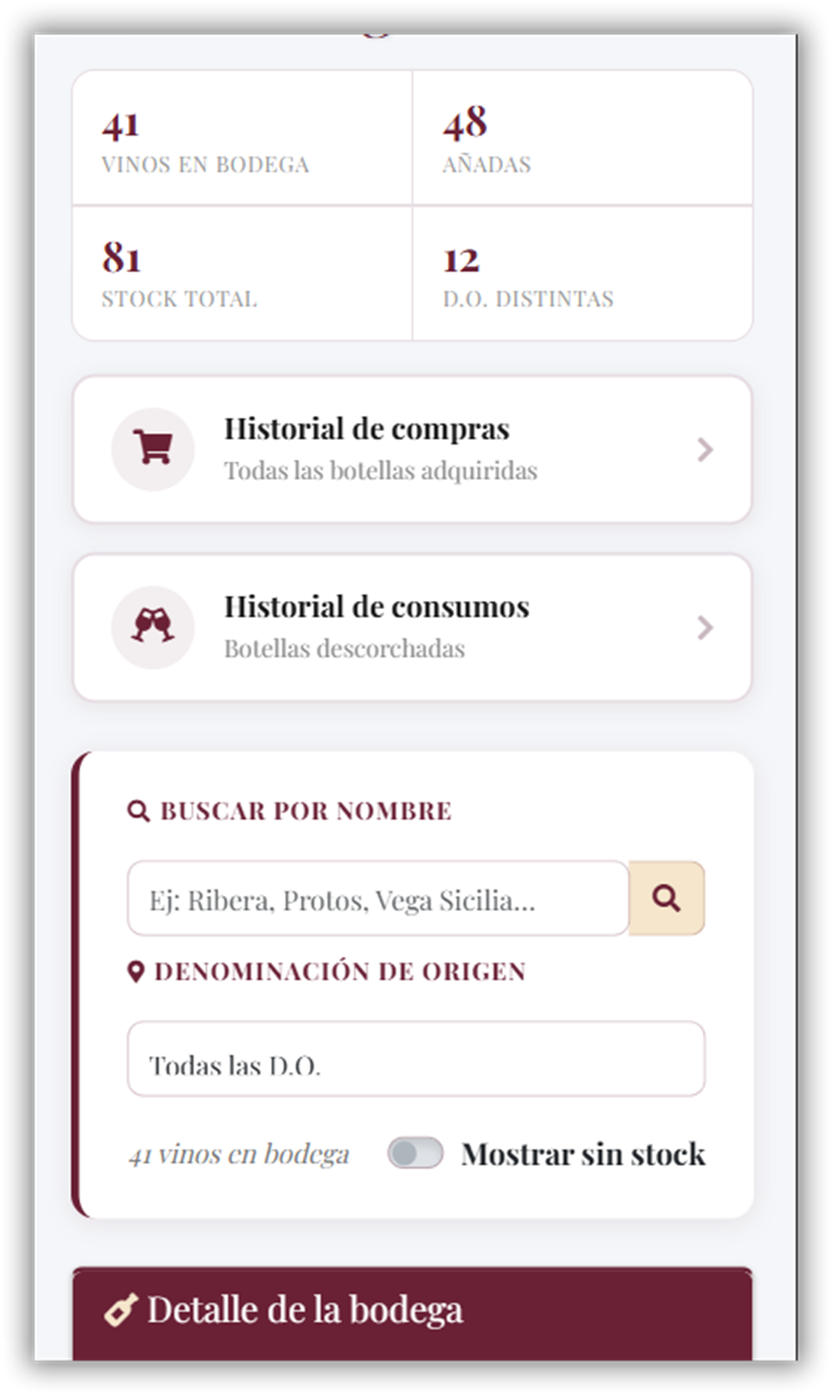 Bodega digital de Cavirnículas en móvil